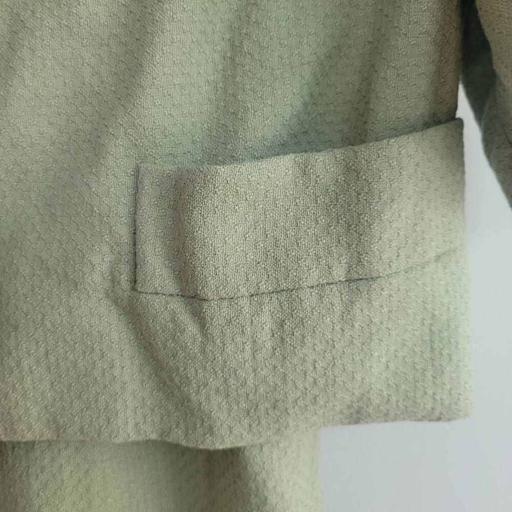 Vintage 60s mod light pastel‎ green skirt suit set short sleeved - Picture 3 of 16